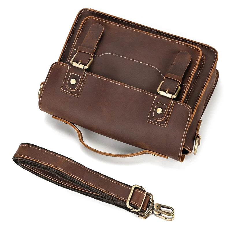 Sac Bandoulière Cuir Noir Homme