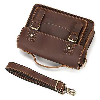 Sac Bandoulière Cuir Noir Homme