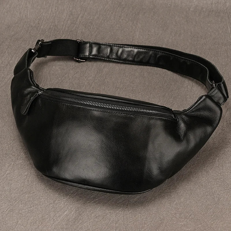 Sacoche Banane Cuir Homme