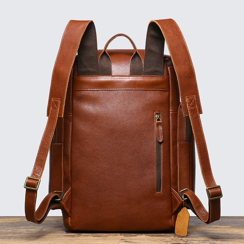 Sac a Dos en Cuir Marron Homme