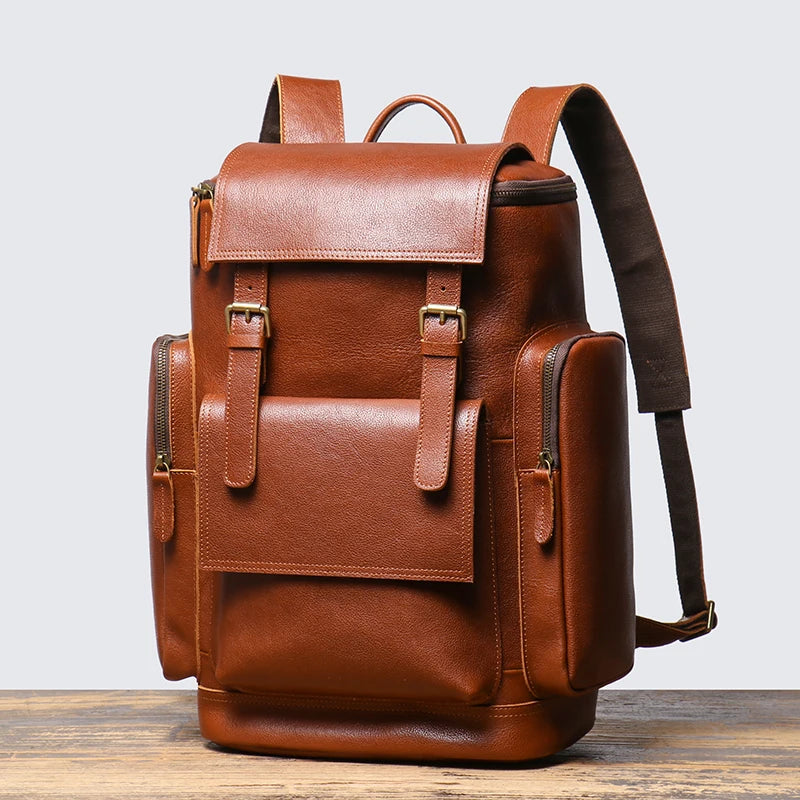 Sac a Dos en Cuir Marron Homme