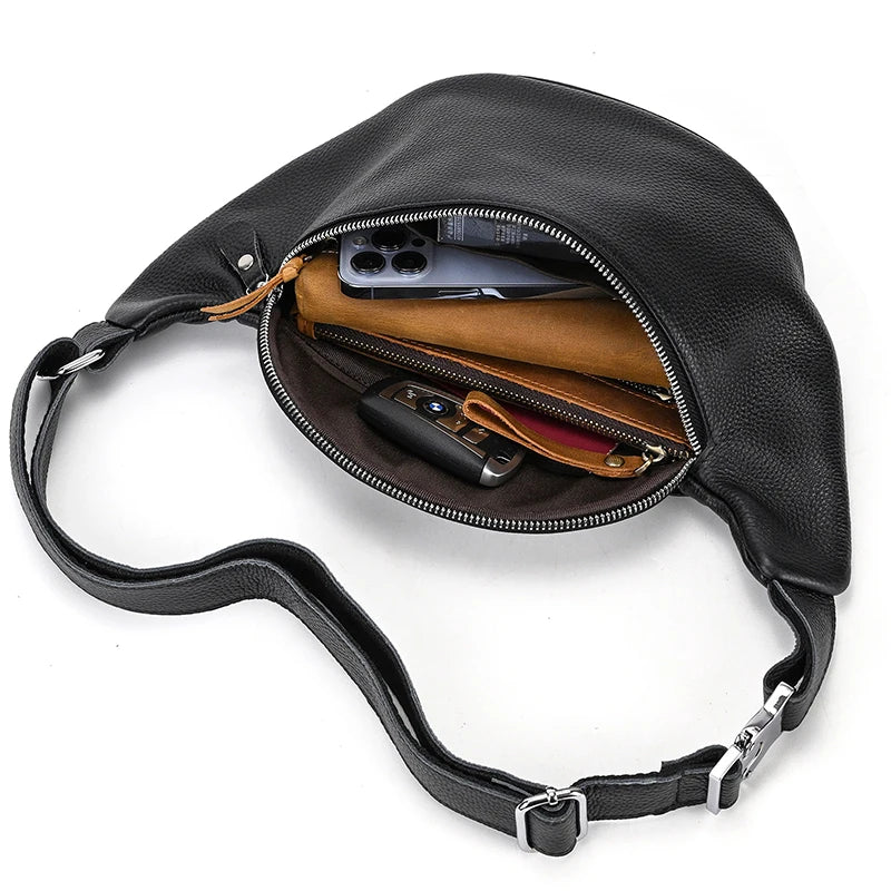 Sacoche Banane Cuir Homme