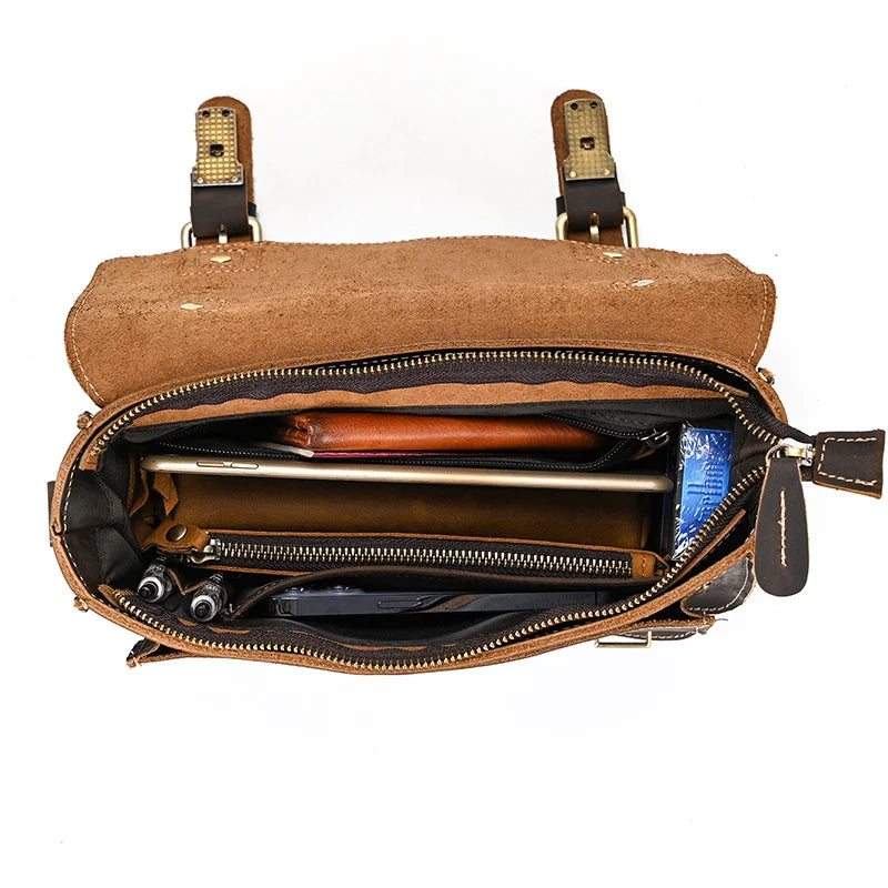 Sac Bandoulière Cuir Noir Homme