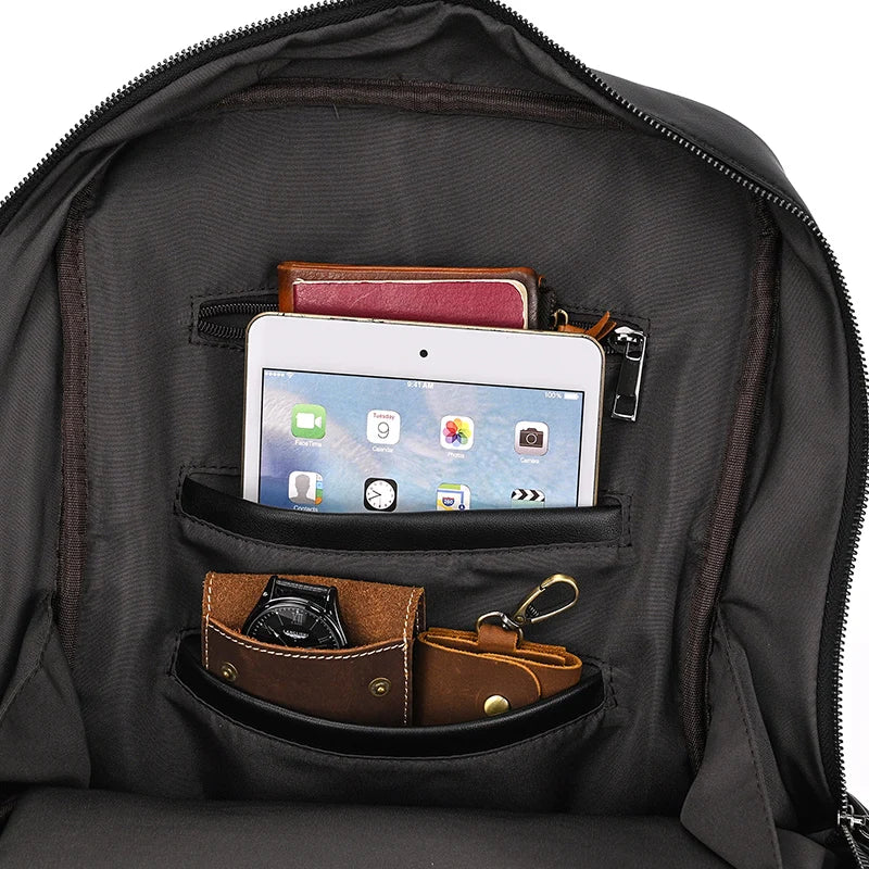 Sac a Dos Cuir Noir Homme