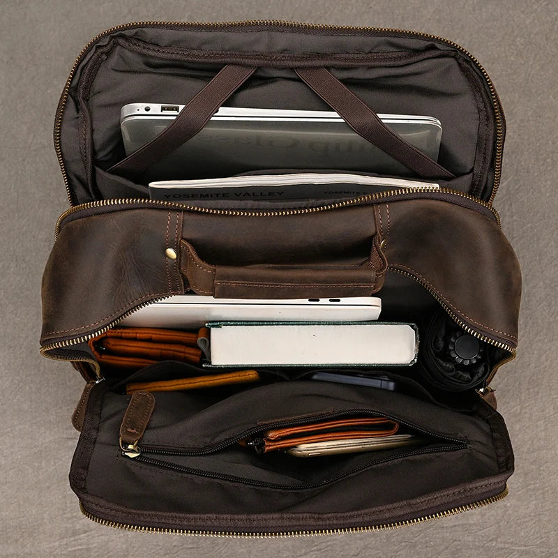 Sac a Dos Cuir Marron Homme