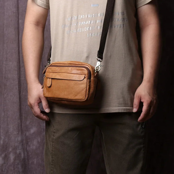 Sac Besace Homme Cuir Marron