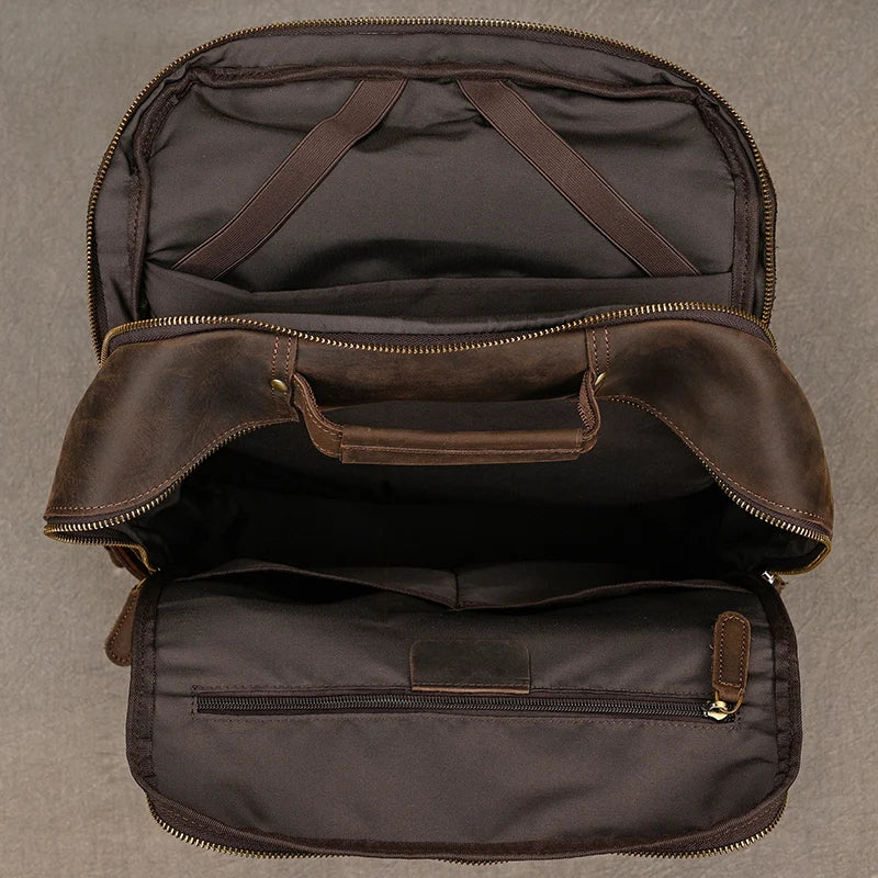 Sac a Dos Cuir Marron Homme
