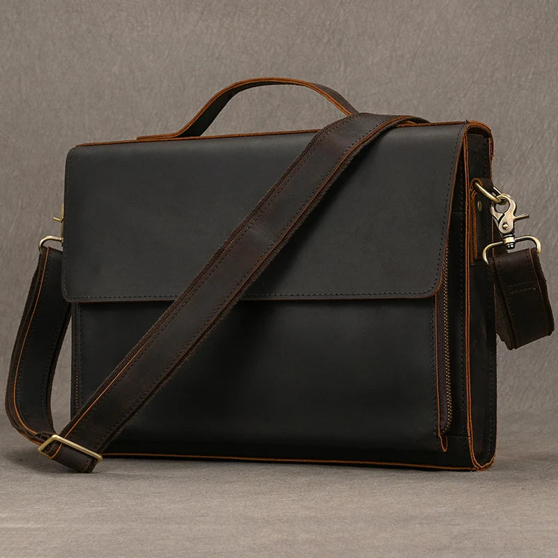 Sac Ordinateur en Cuir Homme Sergio
