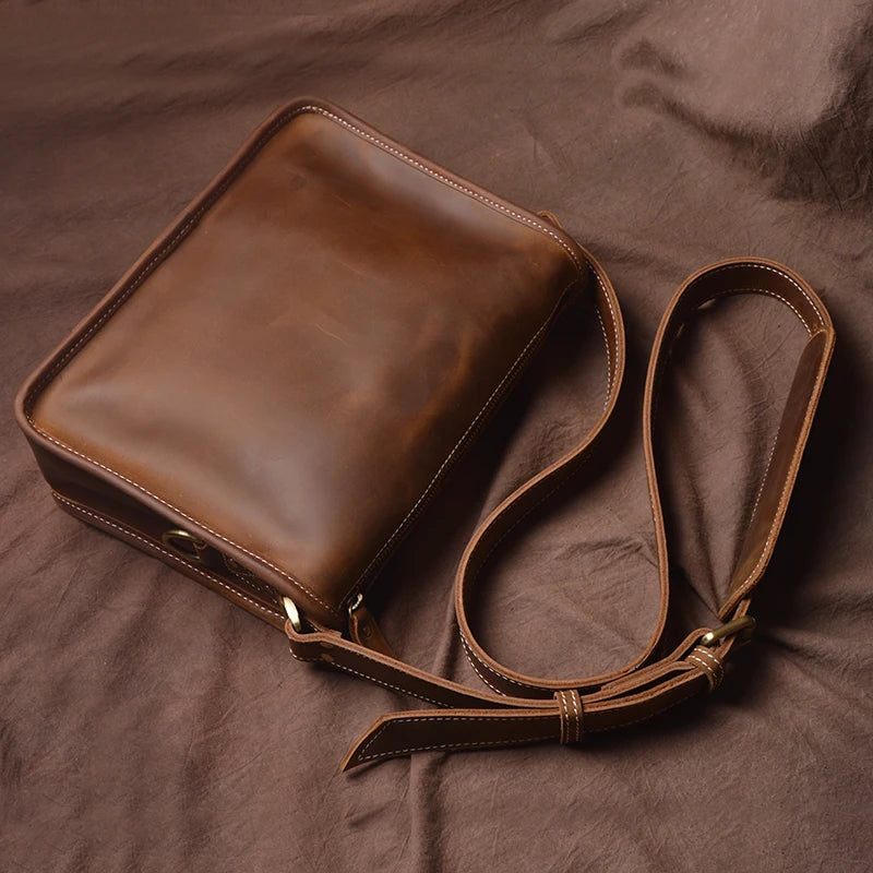 Sac Bandoulière Cuir Marron Homme Julien