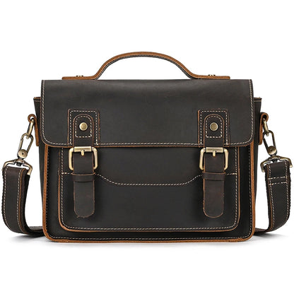 Sac Bandoulière Cuir Noir Homme