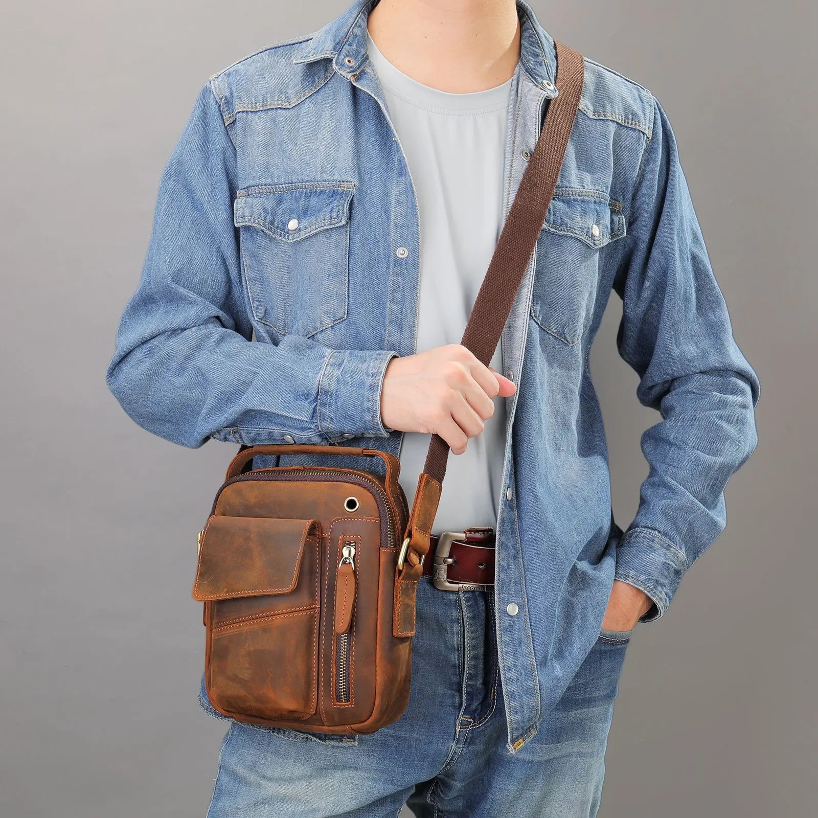 Sac Bandoulière Cuir Homme pas Cher