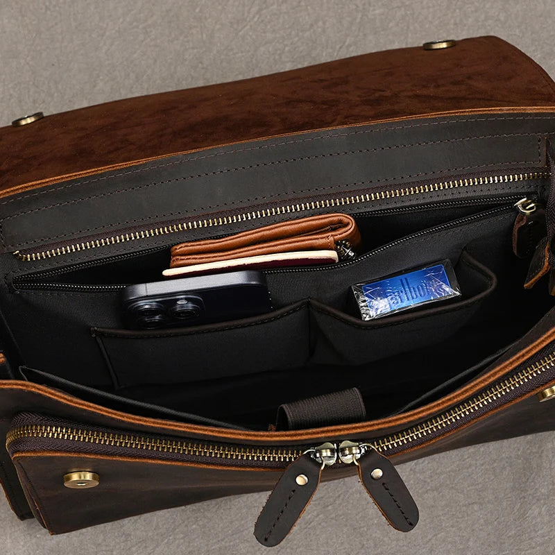 Sac Ordinateur en Cuir Homme Sergio