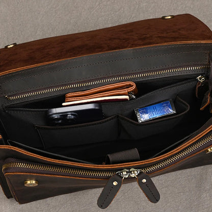 Sac Ordinateur en Cuir Homme Sergio