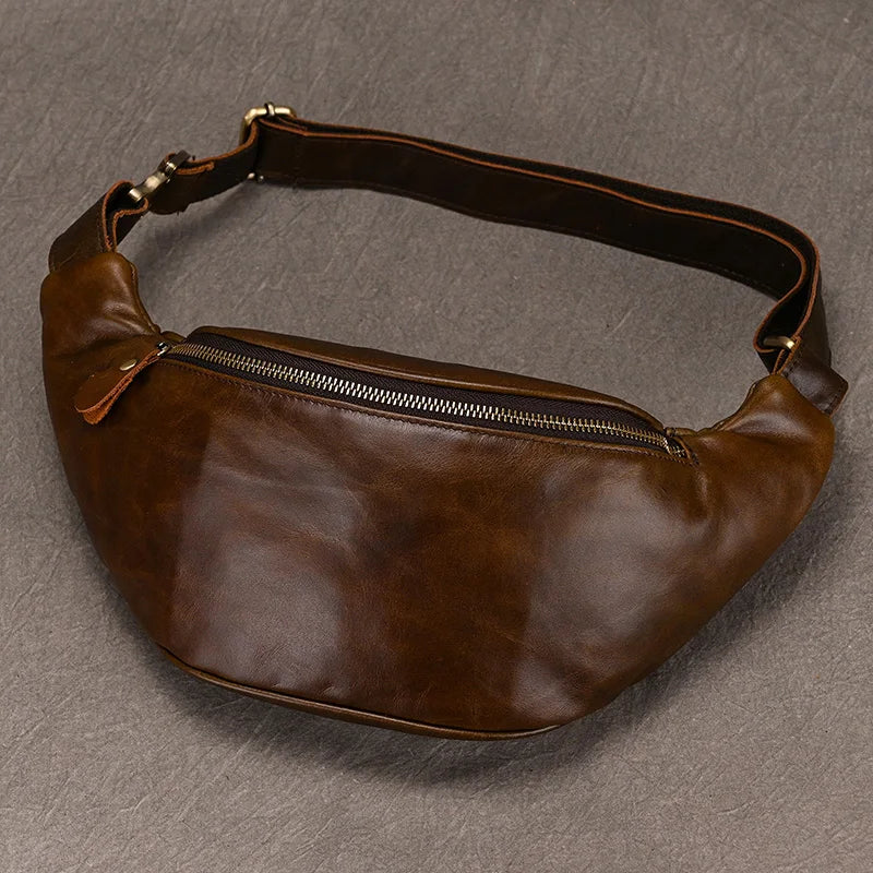Sacoche Banane Cuir Homme