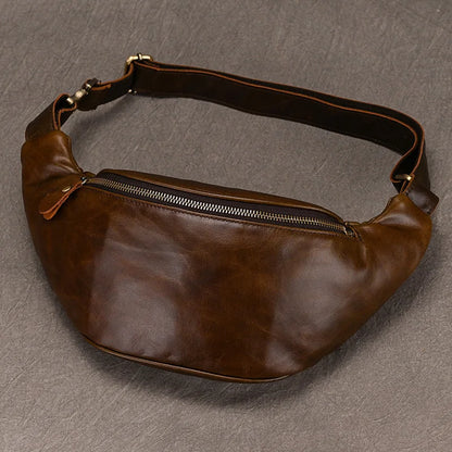 Sacoche Banane Cuir Homme