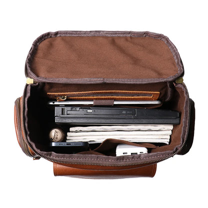 Sac a Dos en Cuir Marron Homme