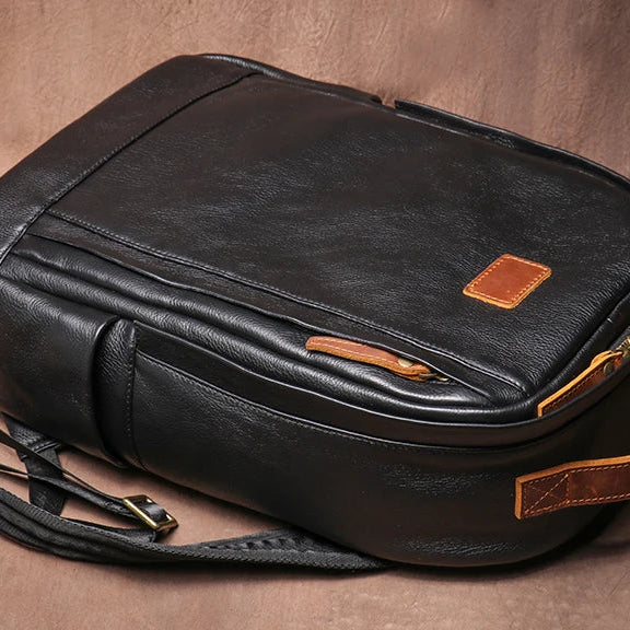 Sac a Dos en Cuir Noir Homme