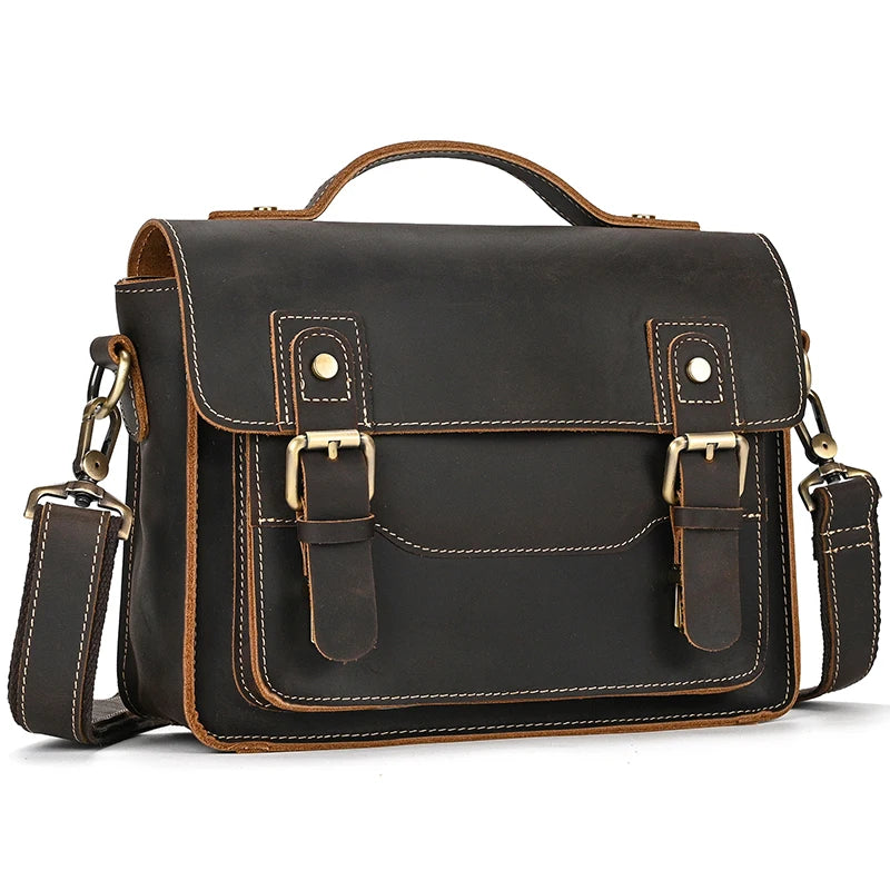 Sac Bandoulière Cuir Noir Homme