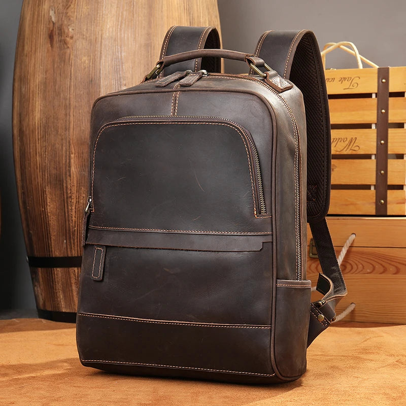 Sac a Dos Cuir Noir Homme