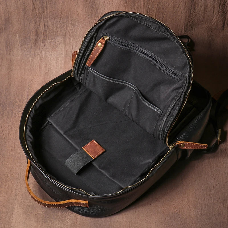 Sac a Dos en Cuir Noir Homme