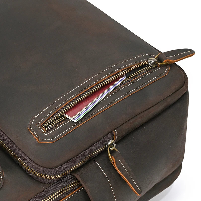 Sac a Dos Cuir Noir Homme Alex