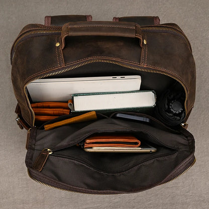 Sac a Dos Cuir Marron Homme
