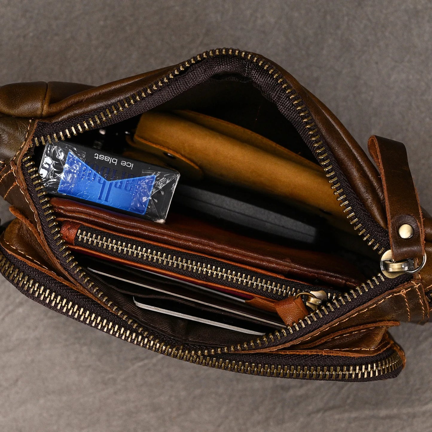 Sac Banane Homme Cuir Noir