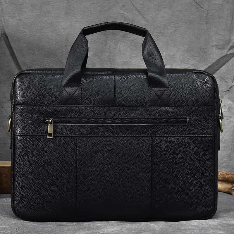 Sac Ordinateur Homme Cuir Noir