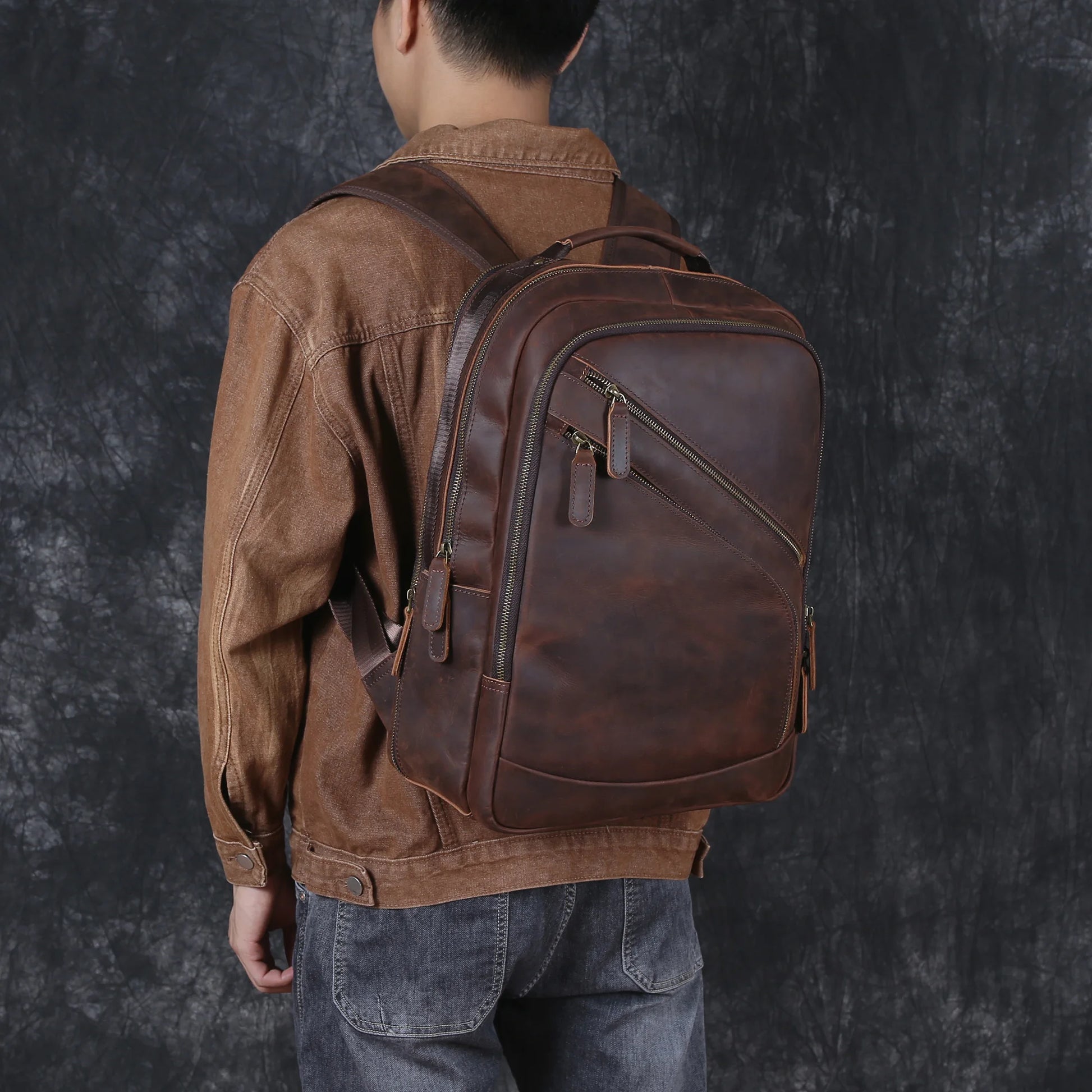 Sac a Dos Cuir Ordinateur Homme