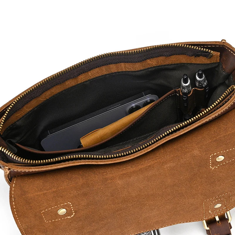 Sac Bandoulière Cuir Noir Homme