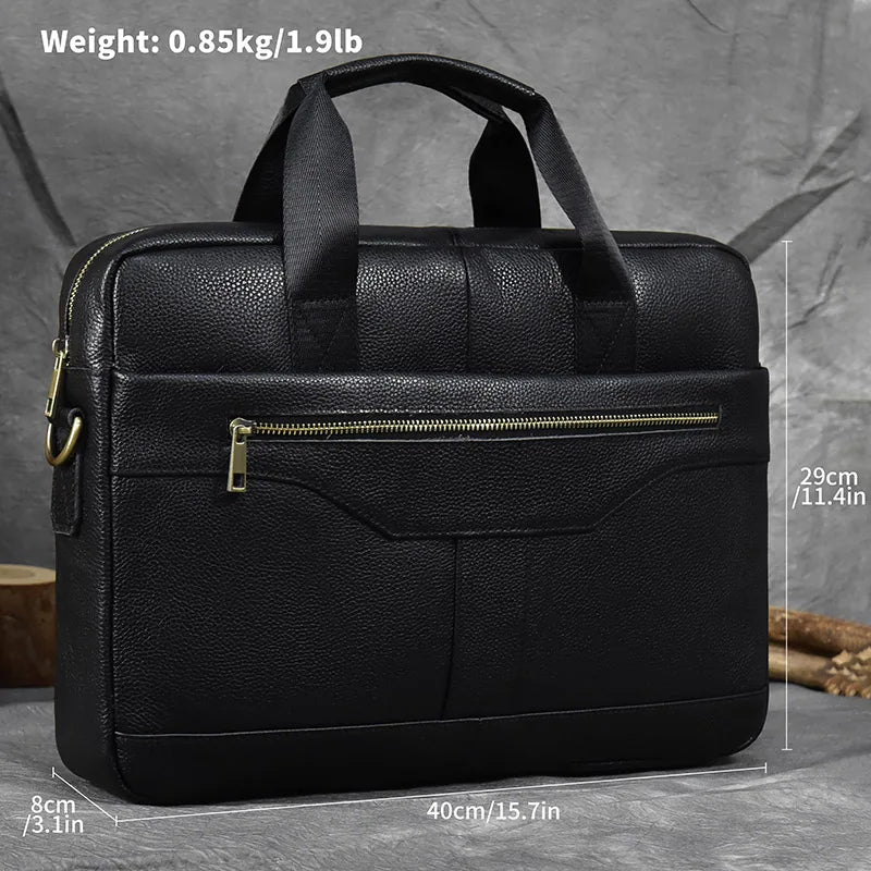 Sac Ordinateur Homme Cuir Noir
