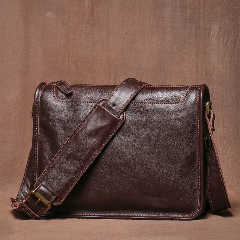 Sac Bandoulière Cuir Marron Homme Julien