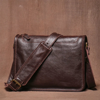 Sac Bandoulière Cuir Marron Homme Julien