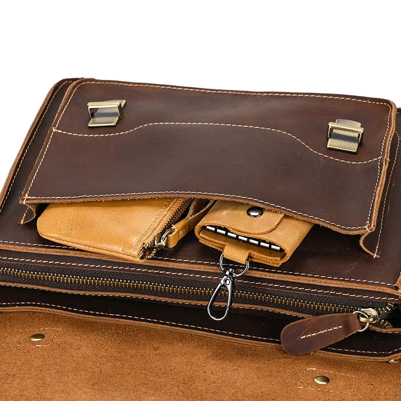 Sac Bandoulière Cuir Noir Homme