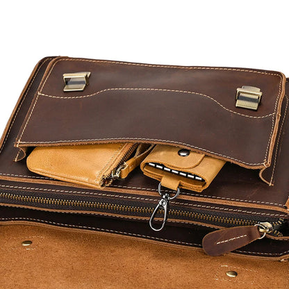Sac Bandoulière Cuir Noir Homme