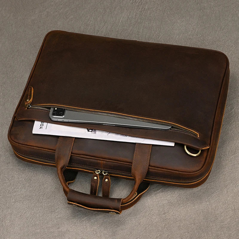 Sac Ordinateur Homme Cuir Marron