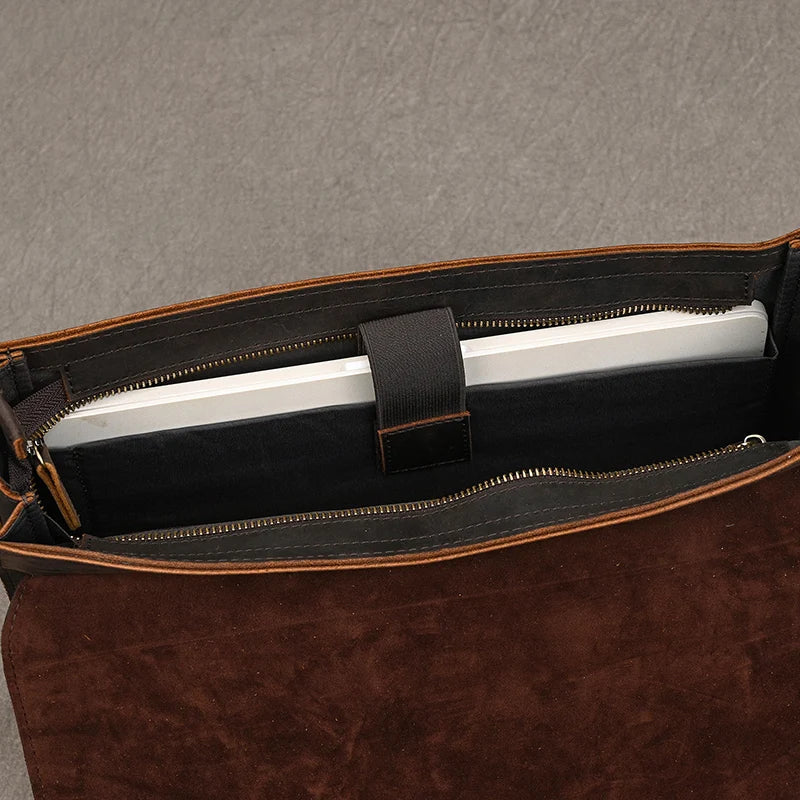 Sac Ordinateur en Cuir Homme Sergio