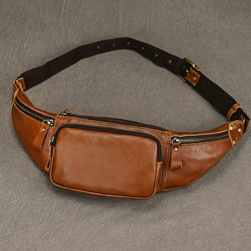 Sac Banane Homme Cuir Noir