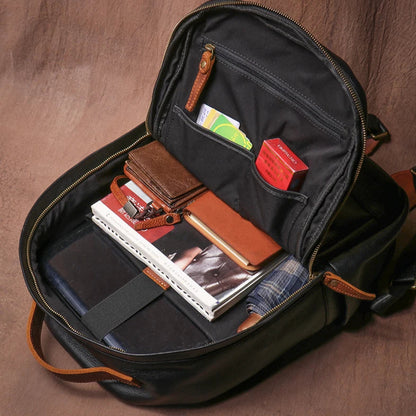Sac a Dos en Cuir Noir Homme