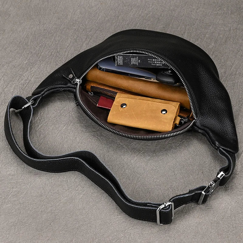 Sacoche Banane Cuir Homme
