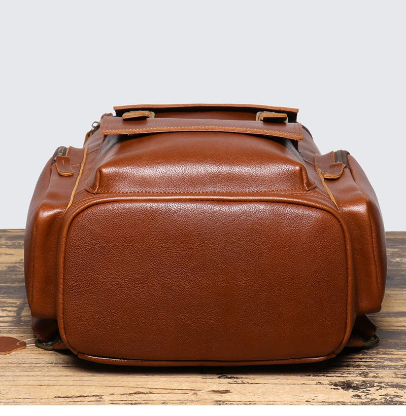 Sac a Dos en Cuir Marron Homme