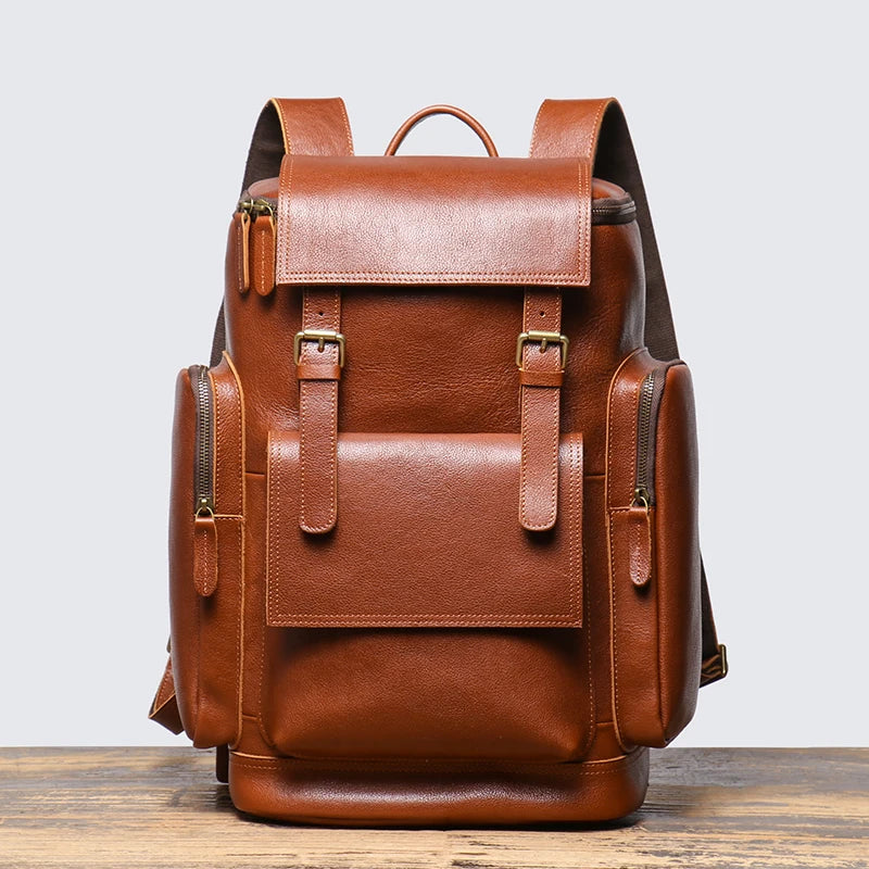 Sac a Dos en Cuir Marron Homme