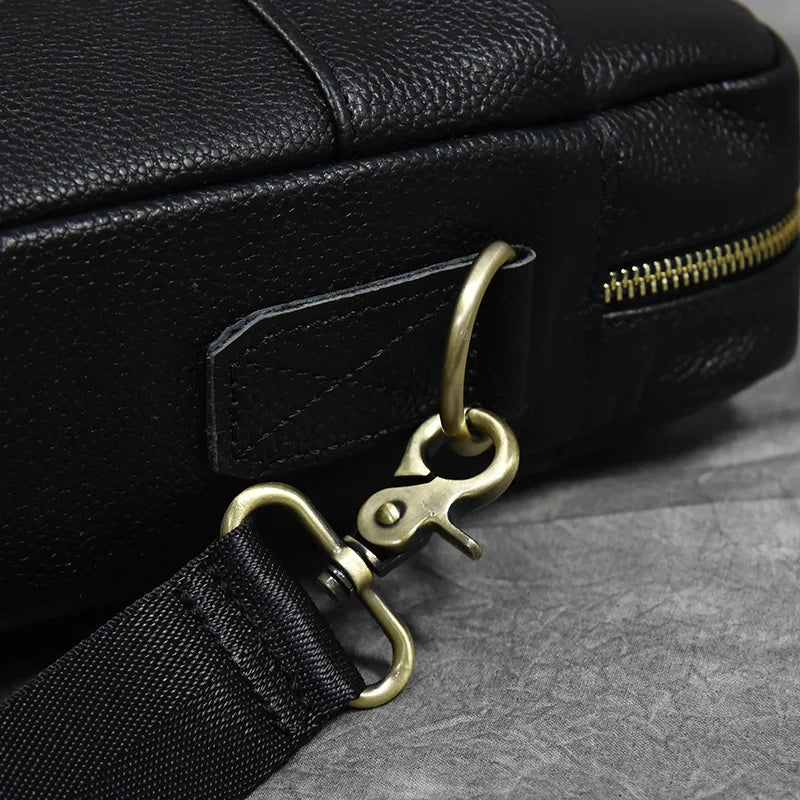 Sac Ordinateur Homme Cuir Noir