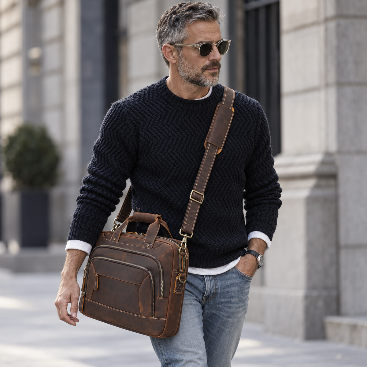 Sac Bandoulière Ordinateur Homme - Leonel