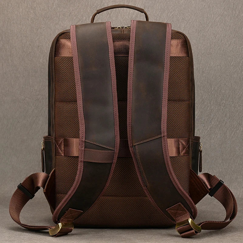 Sac a Dos Cuir Marron Homme
