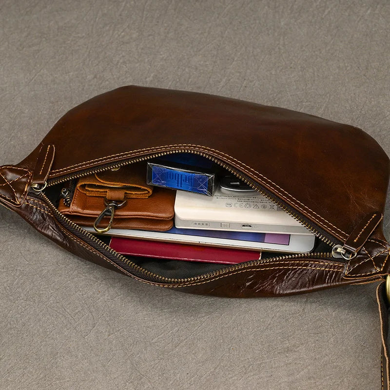 Sac Banane Homme Cuir Marron