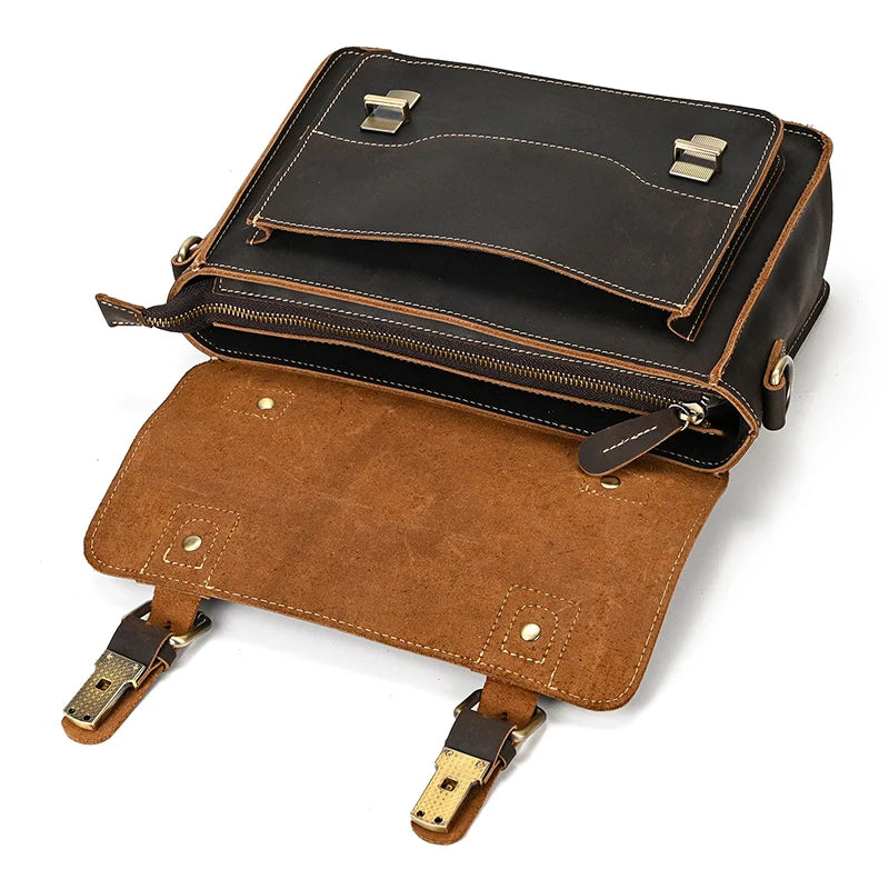 Sac Bandoulière Cuir Noir Homme