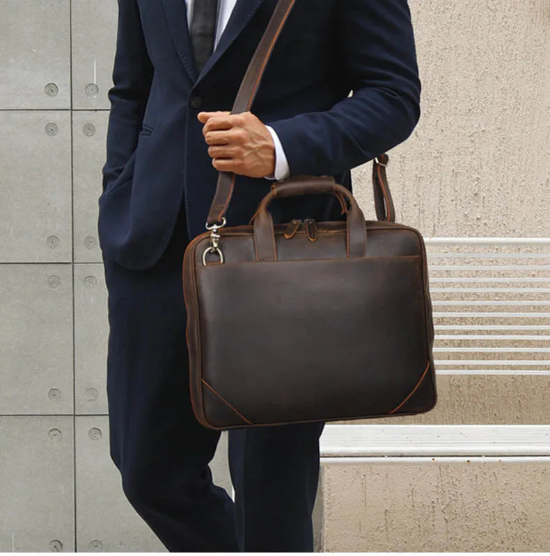 Sac Ordinateur Homme Cuir Marron