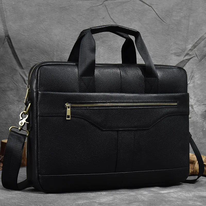 Sac Ordinateur Homme Cuir Noir