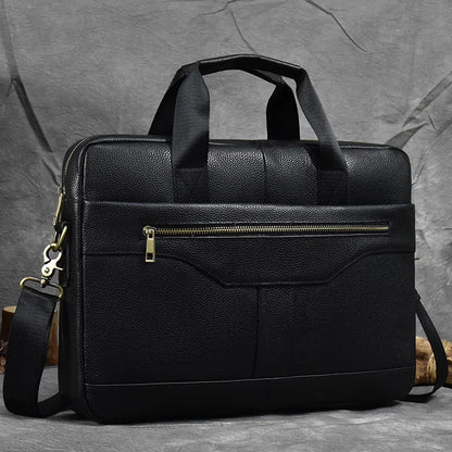 Sac Ordinateur Homme Cuir Noir